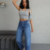 Barrel navy bleu jeans