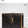 Saint Laurent 
Medium Tri-Quilted Matelasse Grain de Poudre Flap Shoulder Bag 
23 x 17 x 6 cm