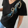 Black tee with design