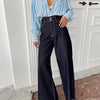 New high waisted wide denim jeans ( dark)