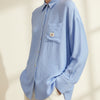 CK linen bleu shirt