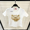 KENZO T-shirt WHITE/gold tiger