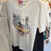 White kenzo pink tiger