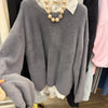 Soft Furry Oversize Sweater – Grey