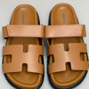 Hermes slipper soft skin full brown