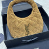 SAINT LAURENT ICARINO IN QUILTED SUEDE 
26 x 17 x 7.5 cm