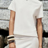 Plain white basic top